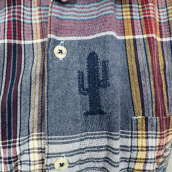 Topman Western Shirt Plaid Rodeo Horse Long Sleeve Womens Size XL Multicolor EUC - Picture 5 of 7